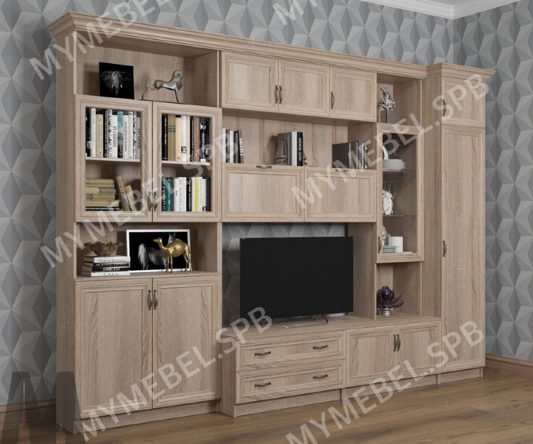 Стенка в зал "Марина-2" под заказ от фабрики Моя Мебель